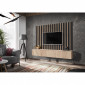 Ensemble Meuble TV "Verti" 180cm Naturel & Noir|Meuble TV|Paris Prix