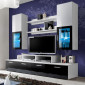 Meuble TV Mural Design "Mini" 200cm Noir & Blanc|Meuble TV|Paris Prix