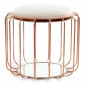 Pouf & Table d'Appoint "Comfortable" 50cm Beige & Rose|Table Basse|Paris Prix