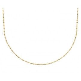 Chaîne pour femme en plaqué or avec perles dorées - Akassy