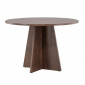 Table à Manger Ronde "Bootcut" 110cm Marron|Table|Paris Prix