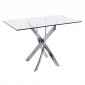 Table de Repas en Verre "Alessio" 160cm Argent|Table|Paris Prix