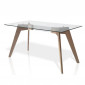 Table à Manger en Verre "Romy" 160cm Naturel|Table|Paris Prix