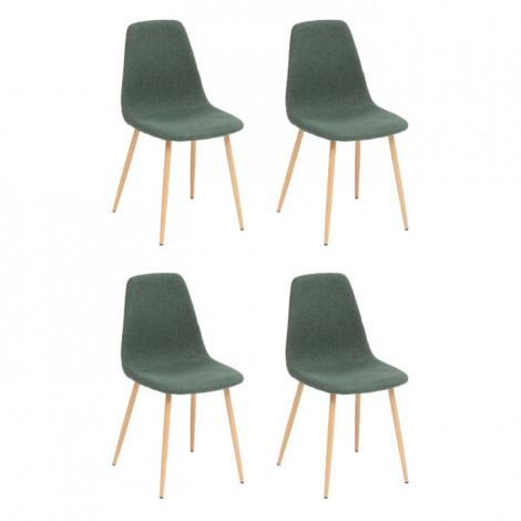 Lot de 4 Chaises Design "Roka" 87cm Vert Cèdre|Chaise|Paris Prix