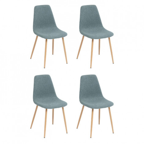 Lot de 4 Chaises Design "Roka" 87cm Vert Céladon|Chaise|Paris Prix