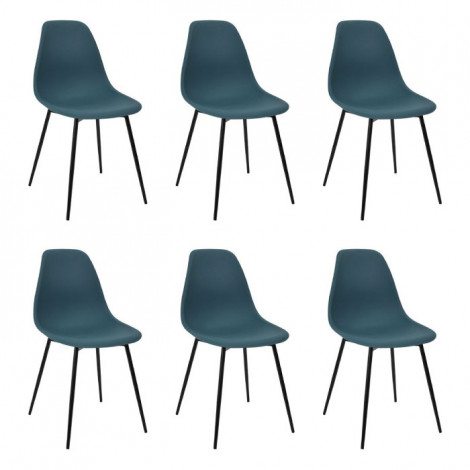Lot de 6 Chaises "Gustav" 87cm Bleu|Chaise|Paris Prix