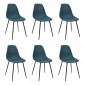 Lot de 6 Chaises "Gustav" 87cm Bleu|Chaise|Paris Prix