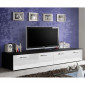 Meuble TV Design "Duo" 200cm Blanc & Noir|Meuble TV|Paris Prix