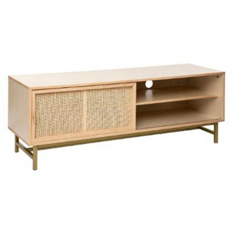 Meuble TV 1 Porte Design "Rayo" 140cm Naturel|Meuble TV|Paris Prix
