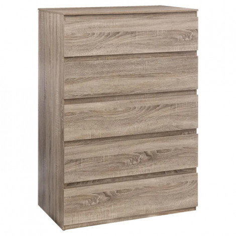 Commode 5 Tiroirs Design "Dolo" 118cm Naturel|Commode|Paris Prix