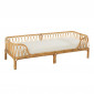 Lit Banquette en Rotin "Pierre" 77x186cm Naturel|Lit Adulte|Paris Prix
