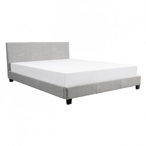 Lit Adulte Design "Mera" 140x190cm Gris Clair|Lit Adulte|Paris Prix