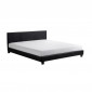 Lit Adulte en Tissu "Mera" 140x190cm Noir|Lit Adulte|Paris Prix