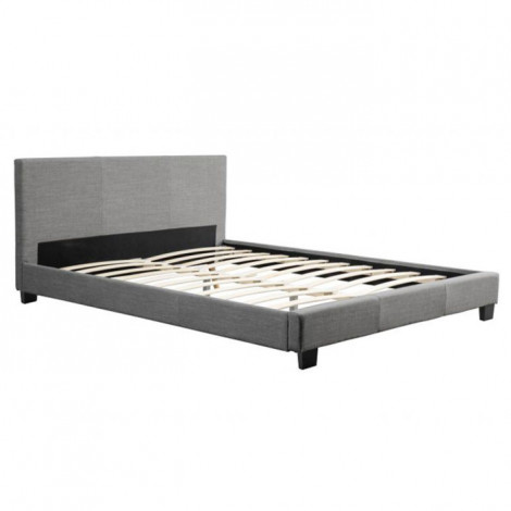 Lit Adulte Design "Mera" 140x190cm Gris Foncé|Lit Adulte|Paris Prix
