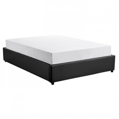Lit Coffre Design "Niura" 140x190cm Noir|Lit Adulte|Paris Prix