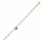 Bracelet femme, plaqué or, perles de Miyuki & Aventurine verte - Luny