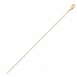 Bracelet plaqué or & perles de Miyuki blanches pour femme - Etta
