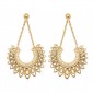 Boucles d'oreilles pendantes orientales en plaqué or, femme - Emy