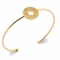 Bracelet jonc rigide, motif solaire, pour femme en plaqué or - Dybbi